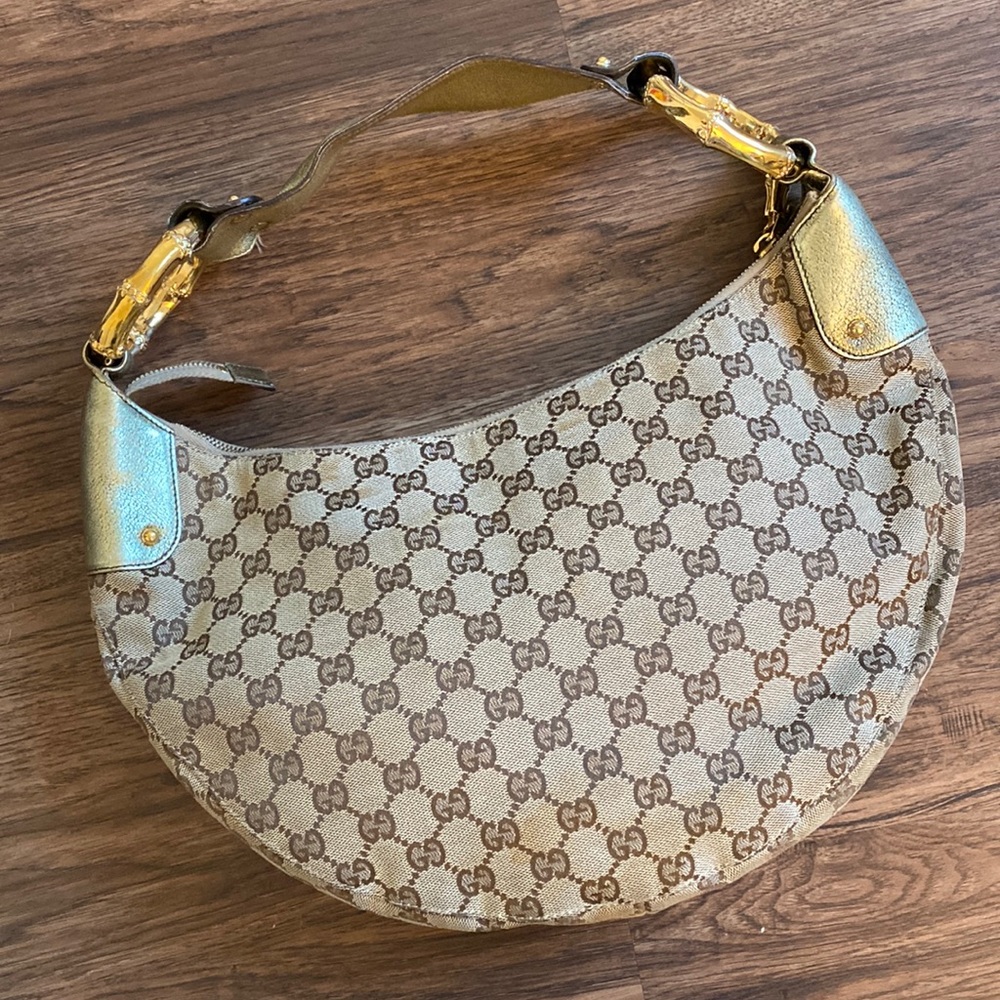 Authentic GUCCI Bamboo Ring Hobo - Picture 1 of 6